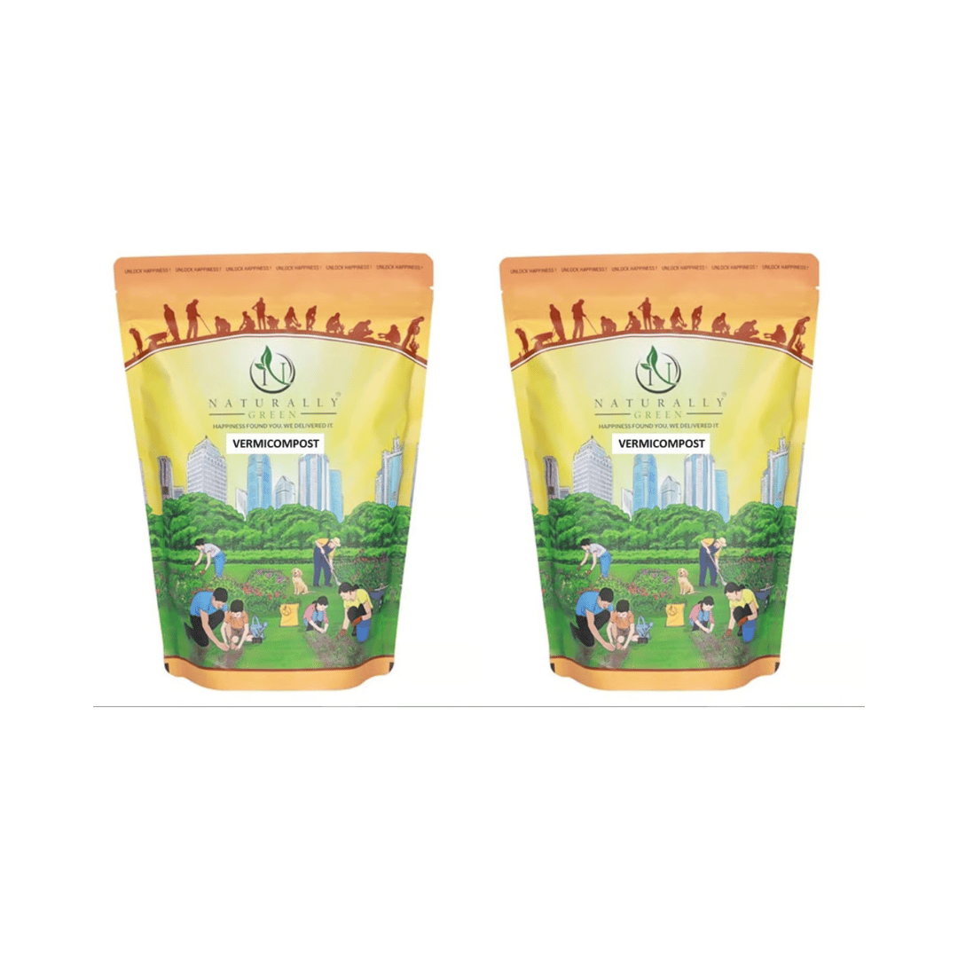 Set of 2 - Vermicompost - 1 Kg - Enhances soil fertility and plant growth