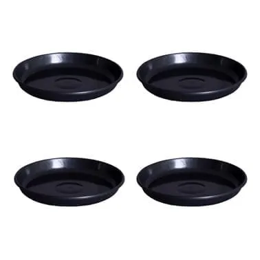 Set of 4 - 6.5 Inch Black Premium Black Tray - To keep under the Pot