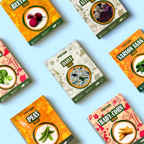 Set of 25 - Assorted Flower & Vegetable Seeds - Excellent Germination