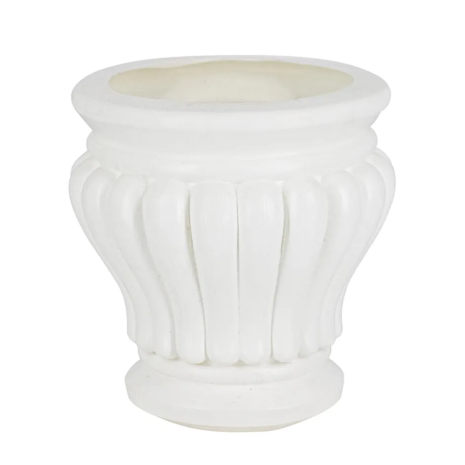 6 Inch White Ethereal Premium Plastic Planter