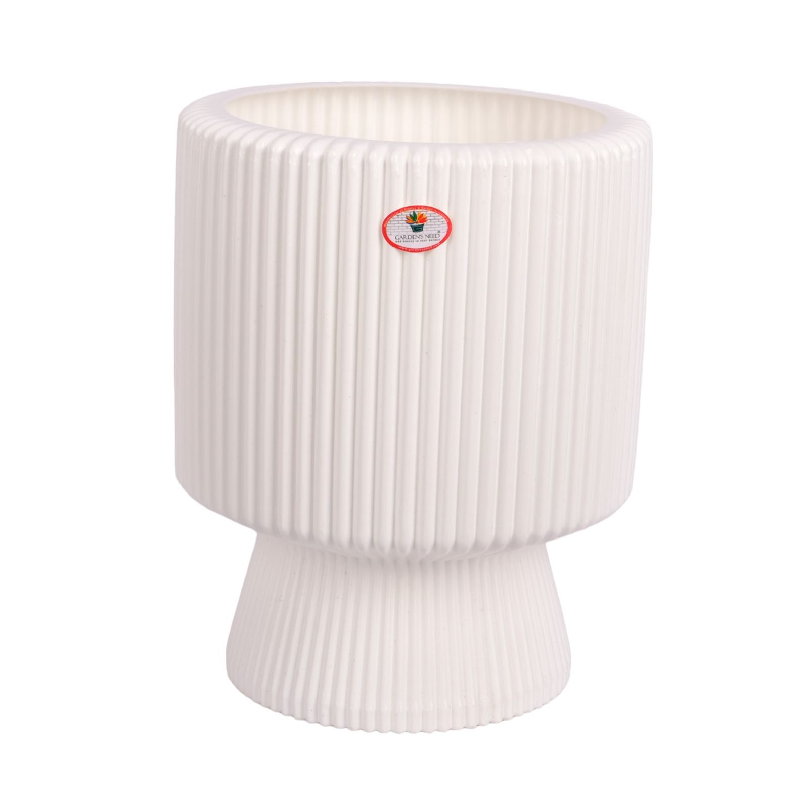 6 Inch White Peak White Premium Plastic Planter