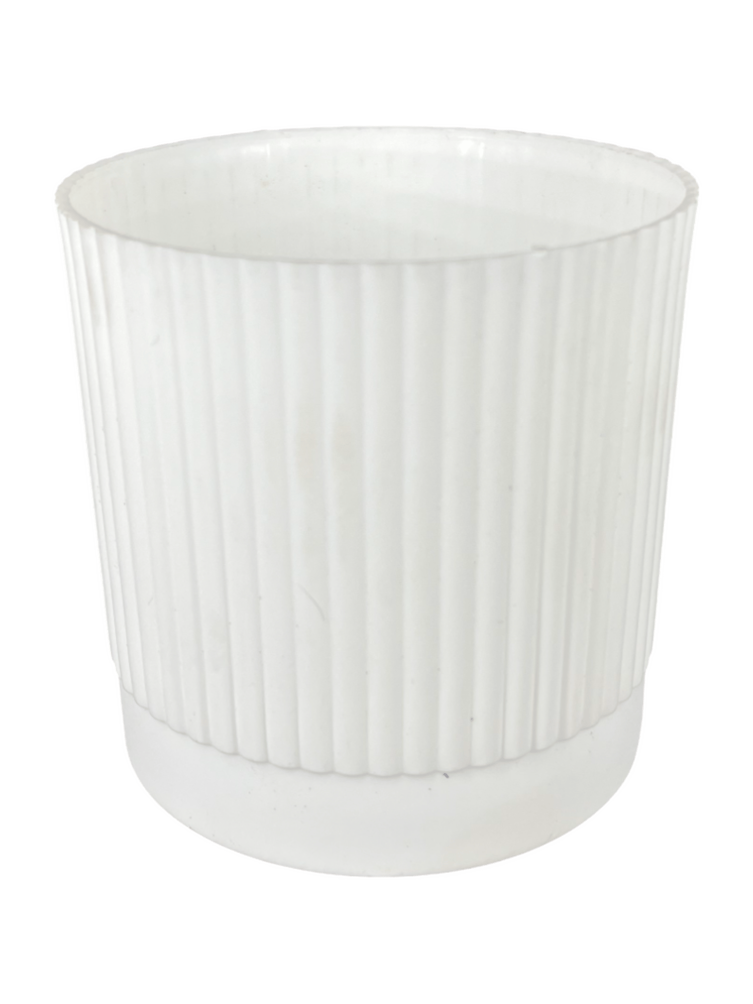 4 Inch White Petite Charm Premium Plastic Planter