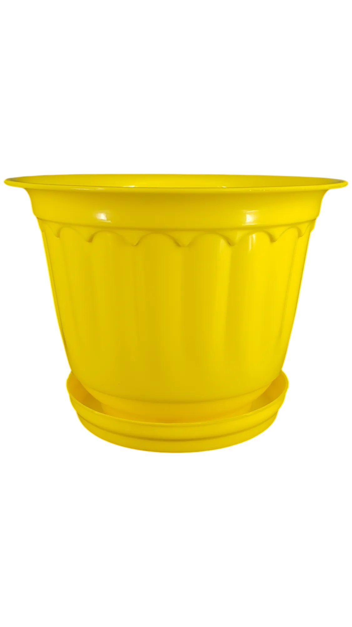 8 Inch Yellow Jasmine Guardian Premium Plastic Planter