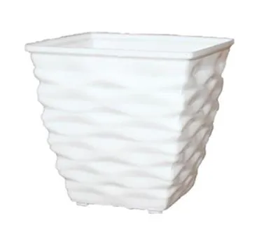 4 Inch White Gem Bright Mini Premium Plastic Planter
