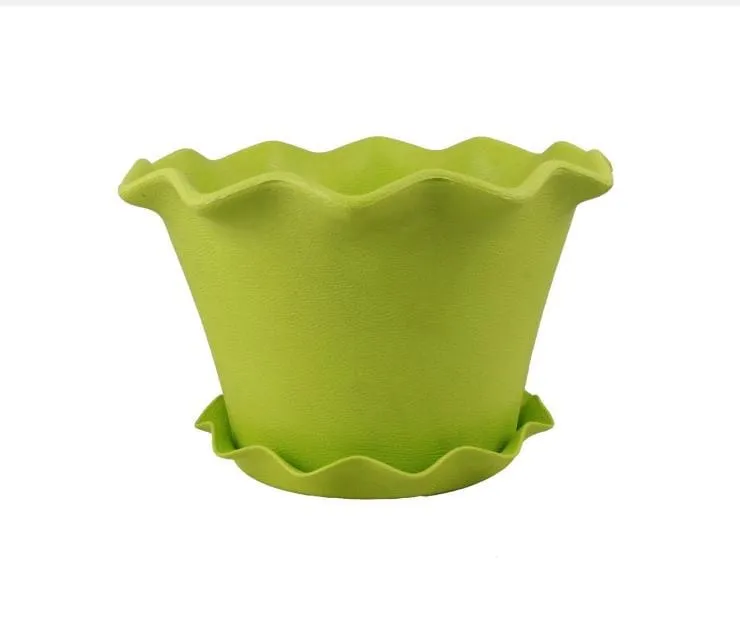 8 Inch Green Royal Bloom Premium Plastic Planter