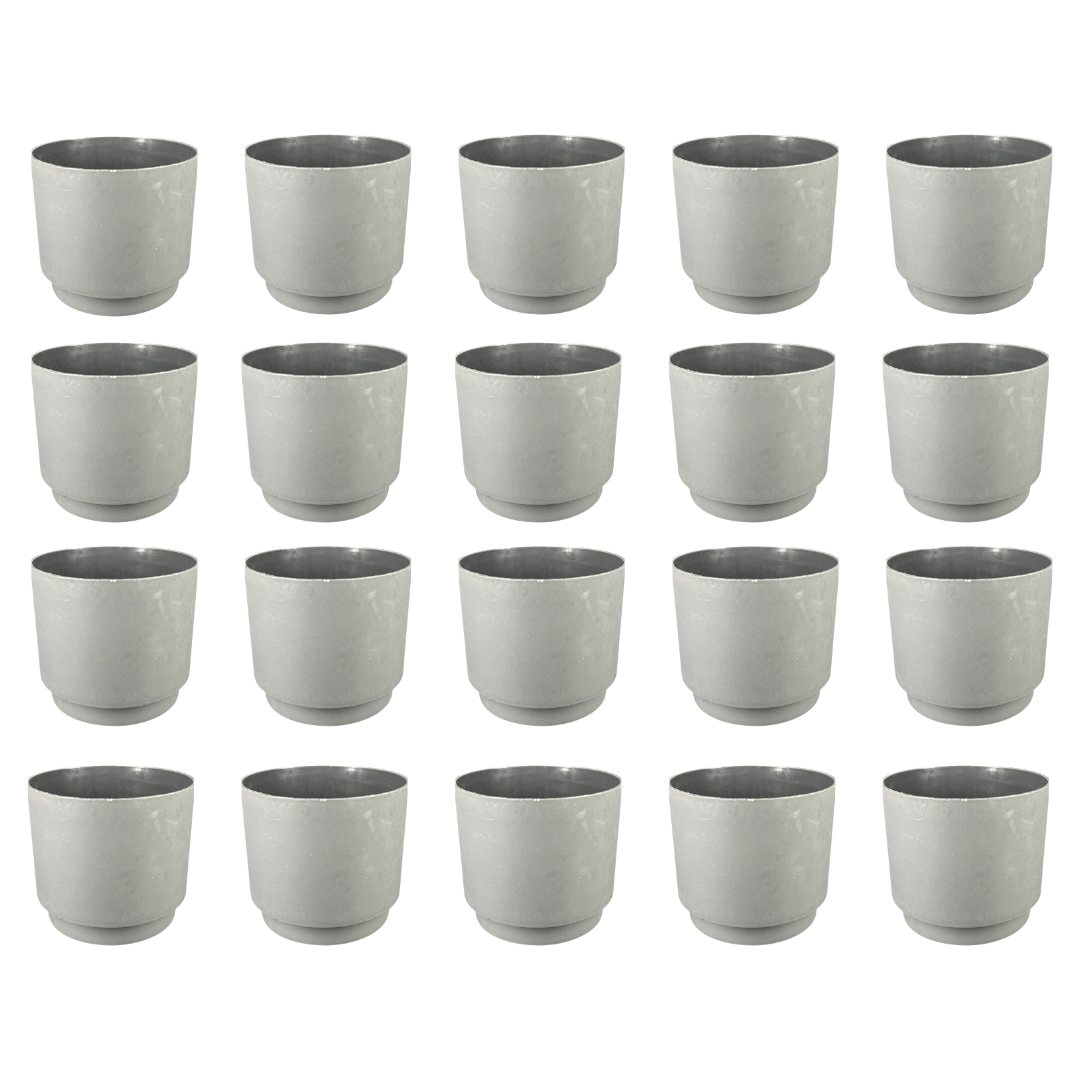 Set of 20 - 4 Inch Black Velora Premium Plastic Planter