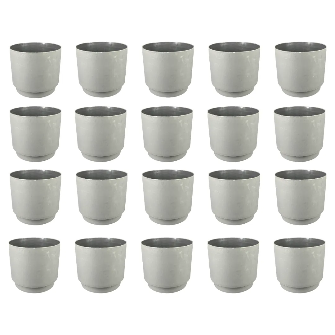 Set of 20 - 4 Inch Black Velora Premium Plastic Planter