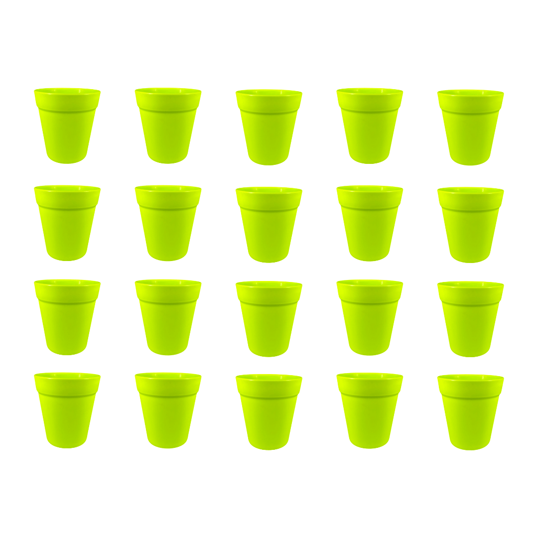 Set of 20 - 4 Inch Green Excel Premium Plastic Planter