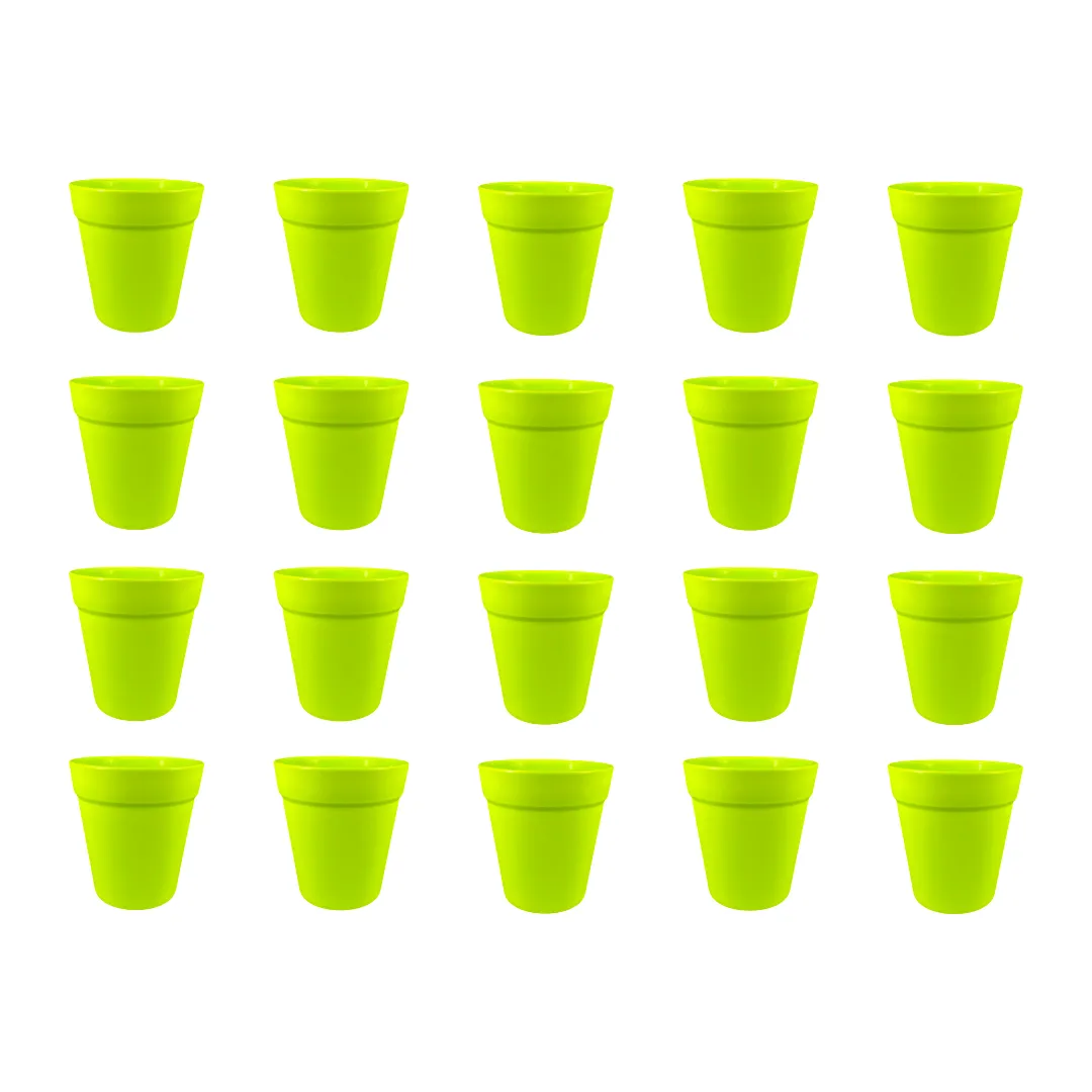 Set of 20 - 4 Inch Green Excel Premium Plastic Planter
