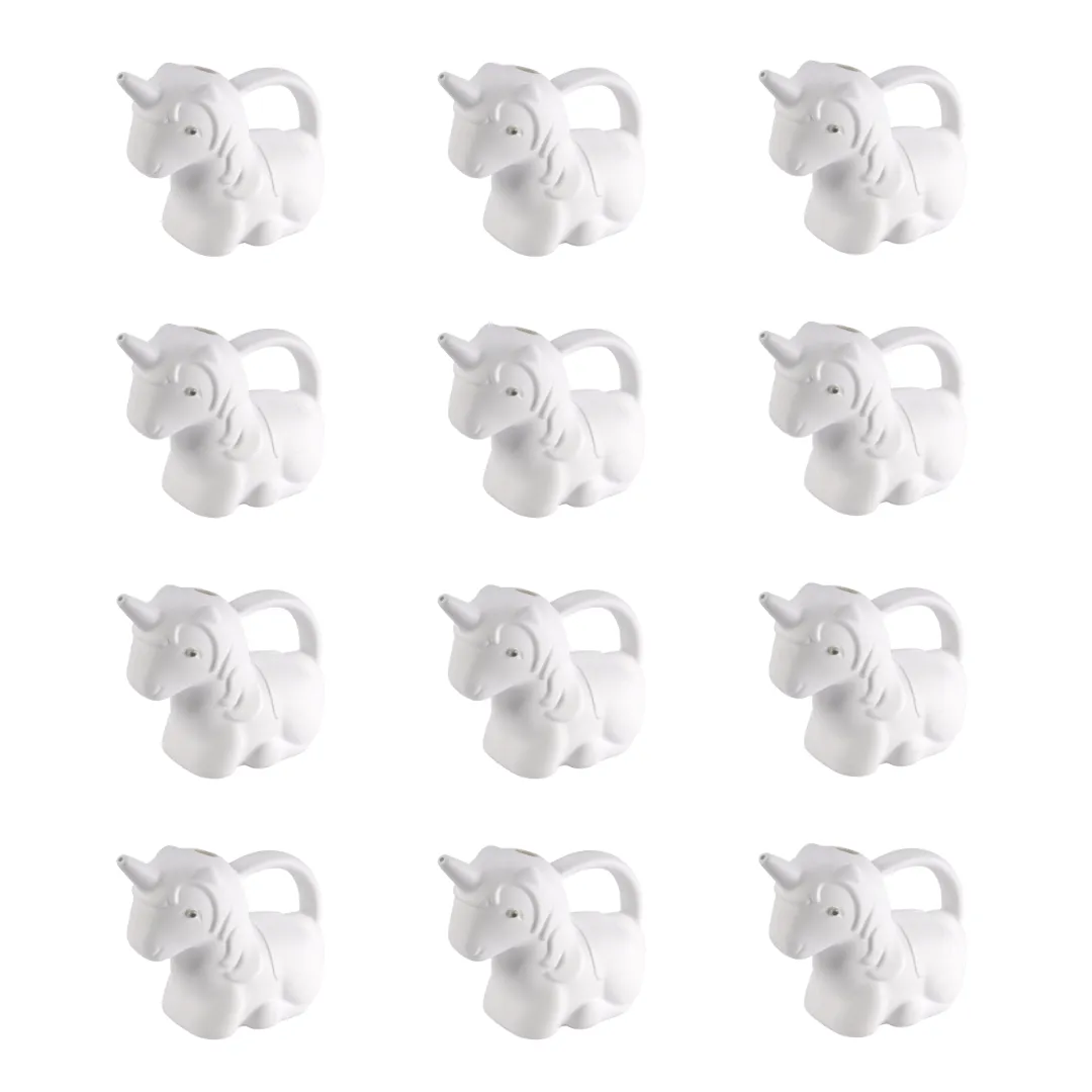 Set of 12 - 2 Ltr White Magic Mist Watering Can