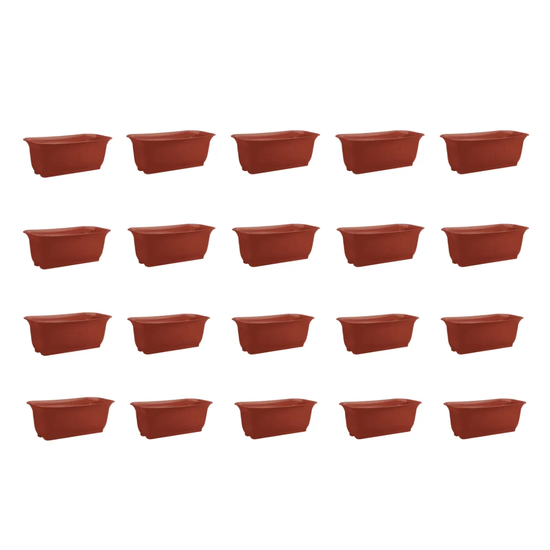 Set of 20 - 12 Inch Terracotta Red Earthy Dream Premium Plastic Planter