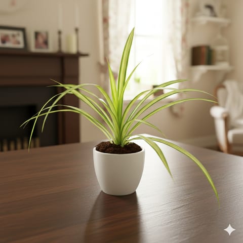 Pandanus / Screwpine in 6 Inch Classy White Cup Ceramic Pot