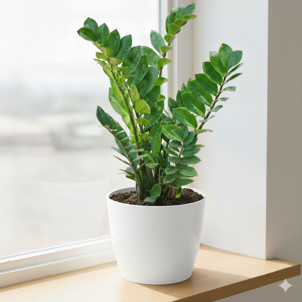 Zz Green in 4 Inch Classy White Cup Ceramic Pot