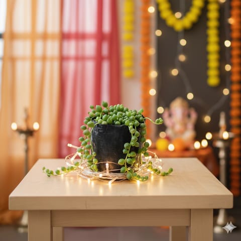 String of Pearls Succulent in 4 Inch Nursery Bag