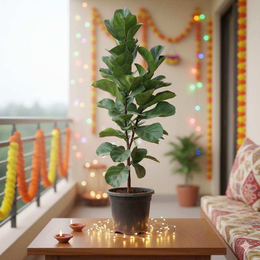 Fiddle Leaf Fig / Ficus Lyrata ~3.5 ft in 8 Inch Nursery Pot