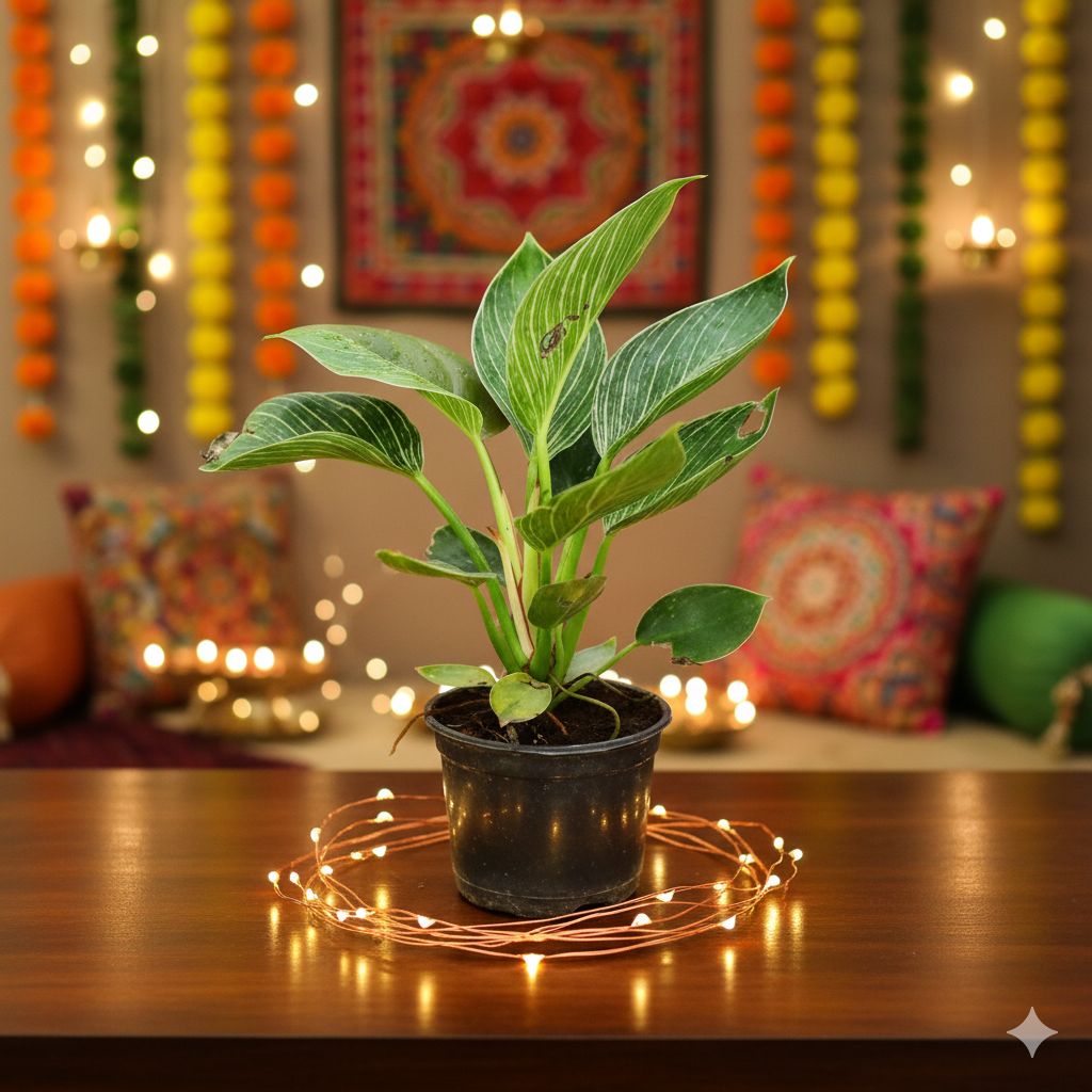 Philodendron Birkin in 5 Inch Nursery Pot