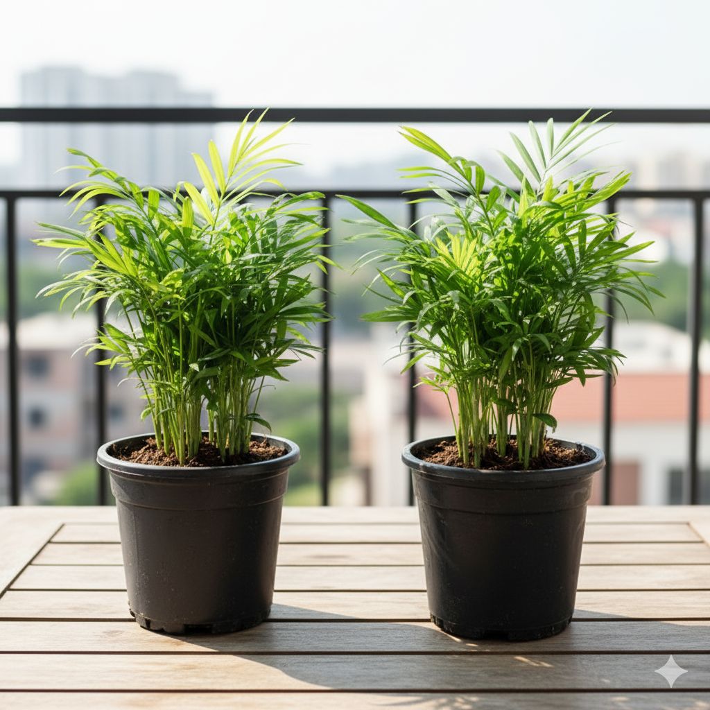 Set of 2 - Chamaedorea Palm in 6 Inch Nursery Pot