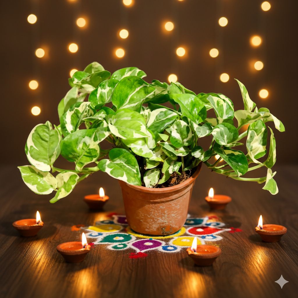 Money Plant N'joy in 4 Inch Nursery Pot