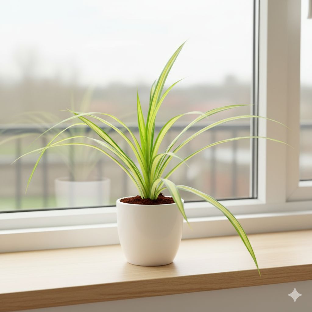 Pandanus / Screwpine in 6 Inch Classy White Cup Ceramic Pot