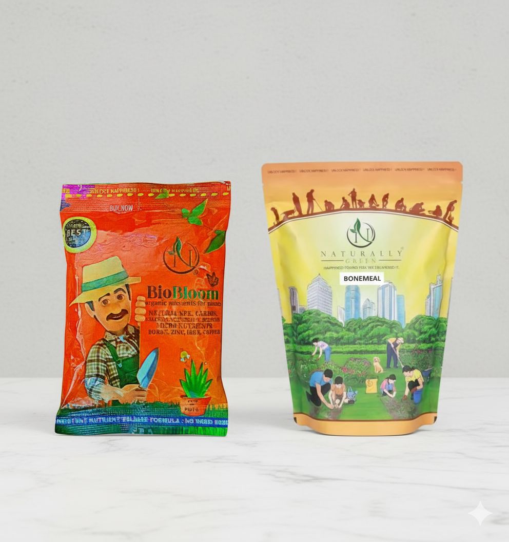 Flowering Essentials - Set of 2 - Bone Meal 500 g, Bio Bloom 100 g - Better blooms & vitality