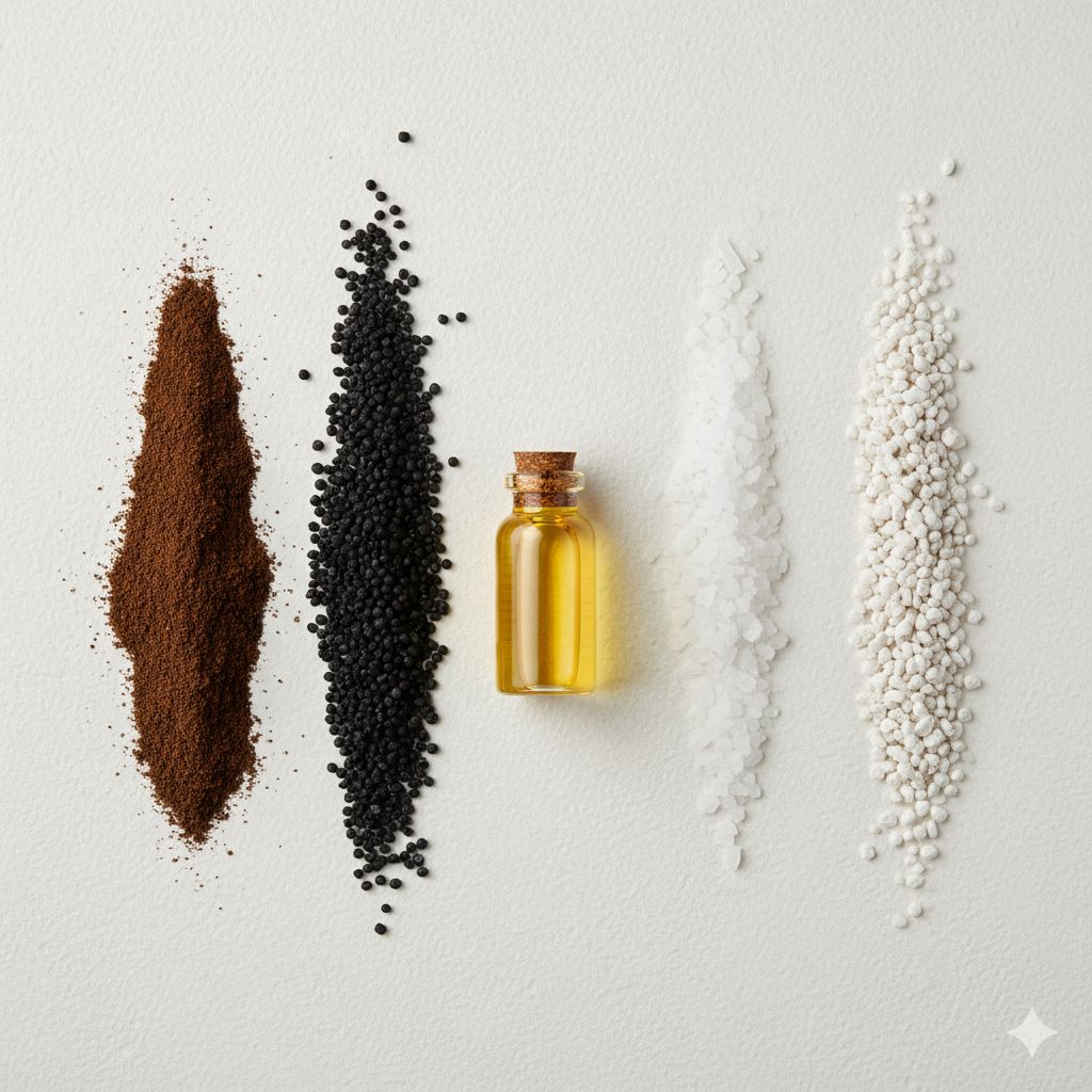 Beginner's Plant Care Kit - Set of 5 - Neem Khali 1 Kg, NPK DAP 1 Kg, Neem Oil 100 ml, Epsom Salt 1 Kg, Perlite 500 g