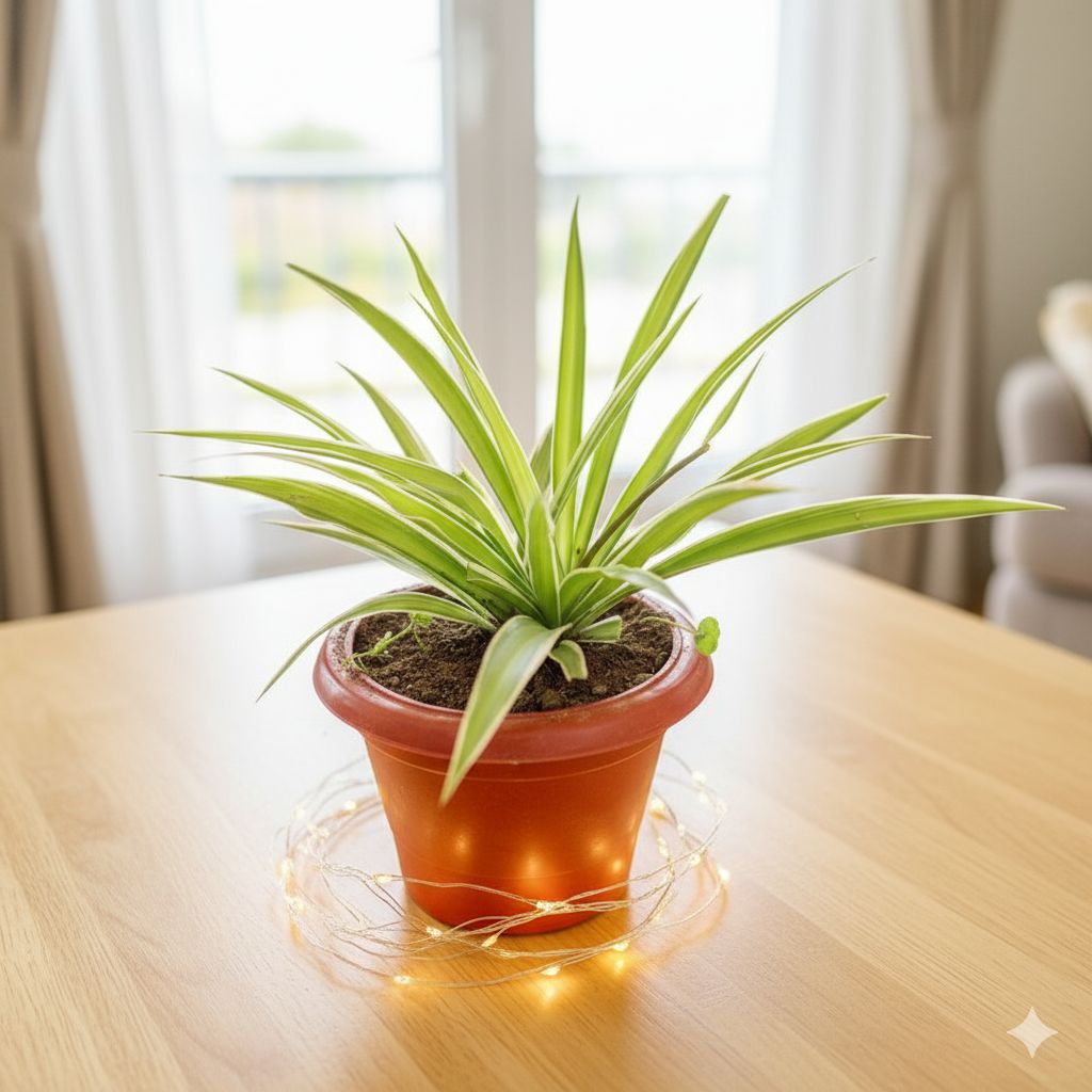 Spider in 6 Inch  Red Plastic Pot