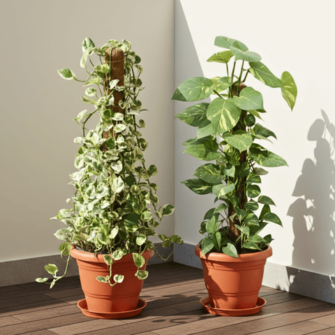 Zz Green in 5 Inch Live Plant White Avora Premium Plastic Planter
