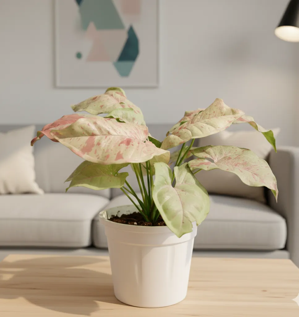 Syngonium Milky (Rare Variety) in 4 Inch Nursery Pot - Best Indoor Plant for Home