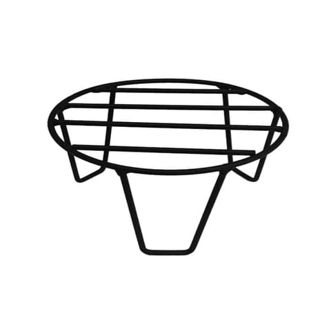 8 x 8 x 4 Inch Black Round Planter | Anti Rust Powder Coated | Round Planter Stand for Living Room, Outdoor & Indoor Plants - 1 Pcs