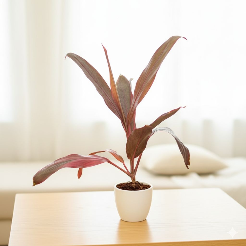 Air Purifying - Dracaena Mahatma in 6 Inch Classy White Cup Ceramic Pot