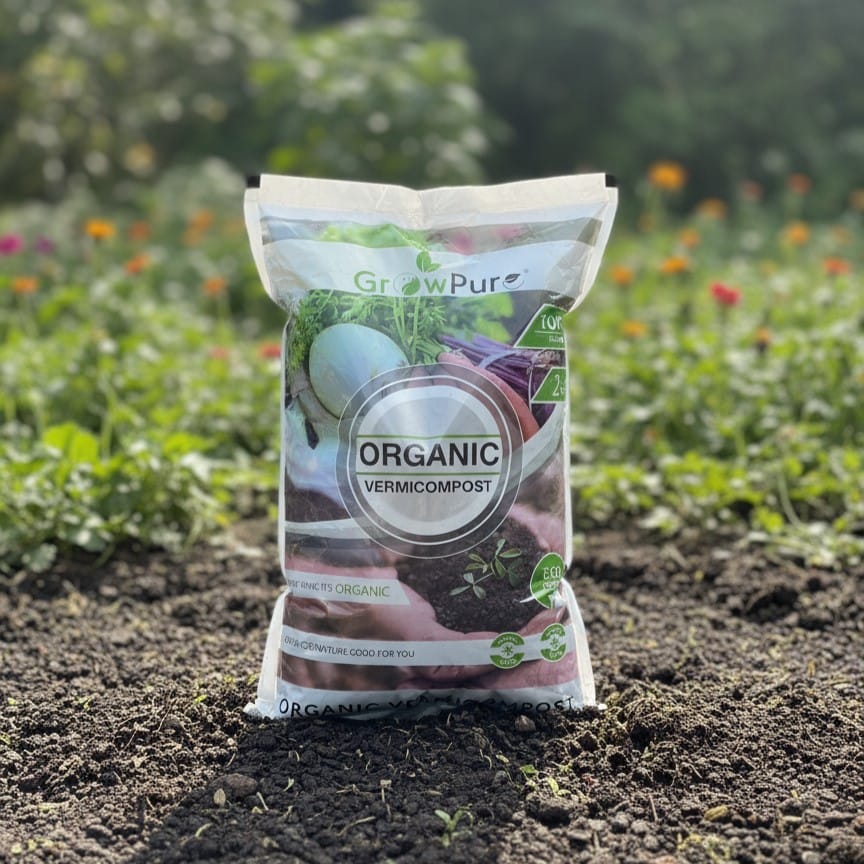 Grow Pure Organic Vermicompost for plants growth - 2 KG