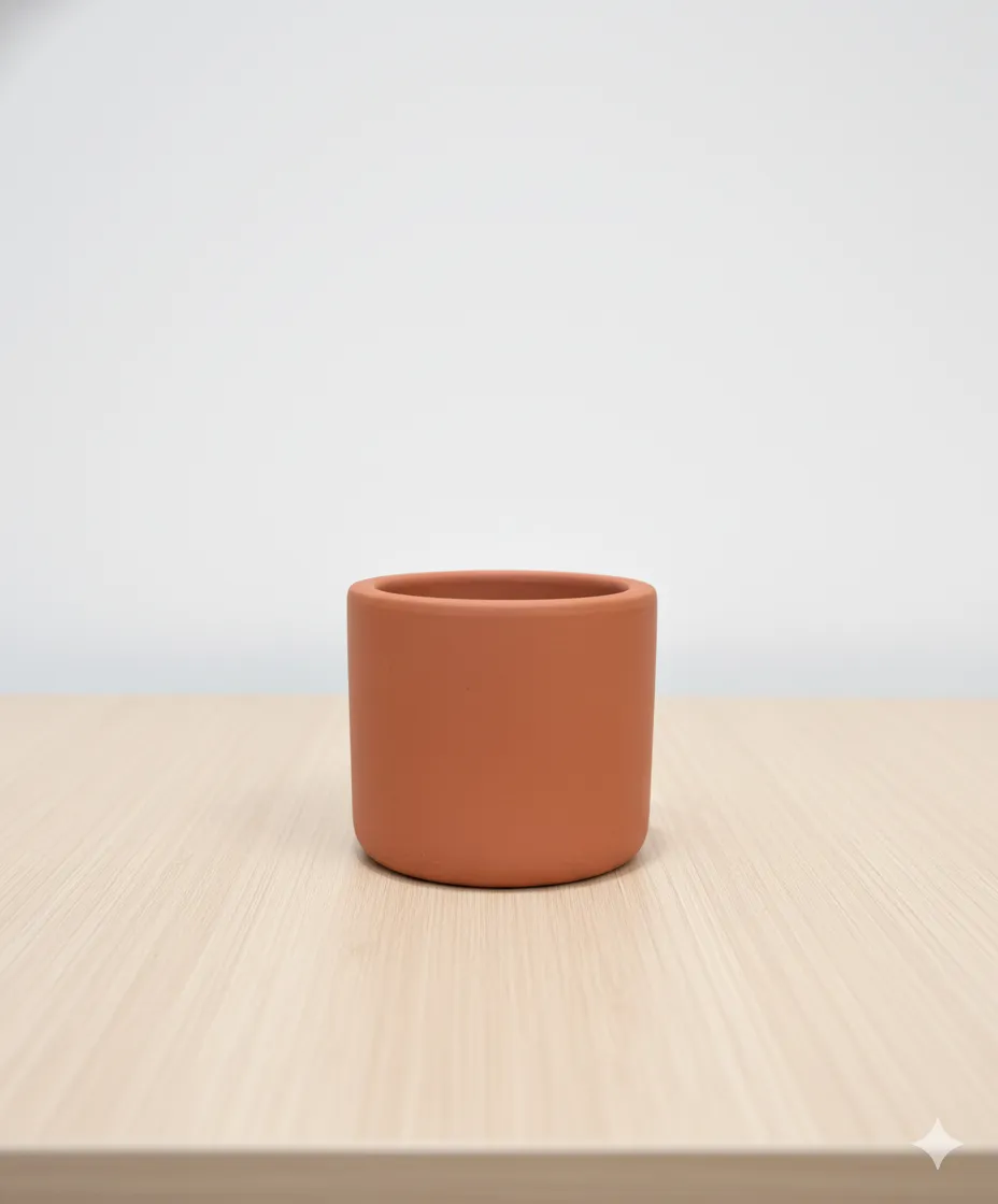 3 inch Pankh Maati Pot - Compact Sleek Handcrafted Design
