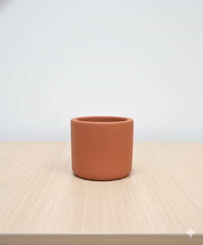 3 inch Pankh Maati Pot - Compact Sleek Handcrafted Design