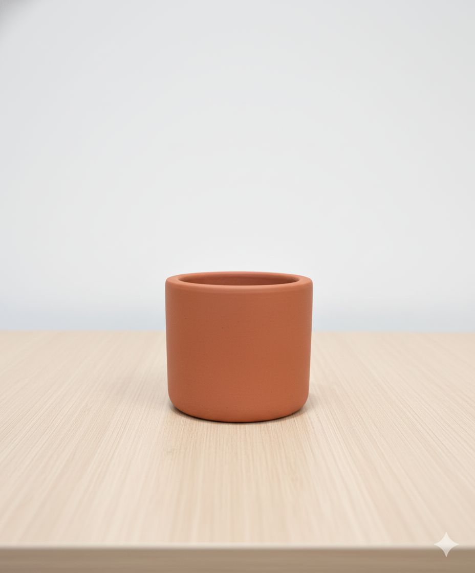 3 inch Pankh Maati Pot - Compact Sleek Handcrafted Design