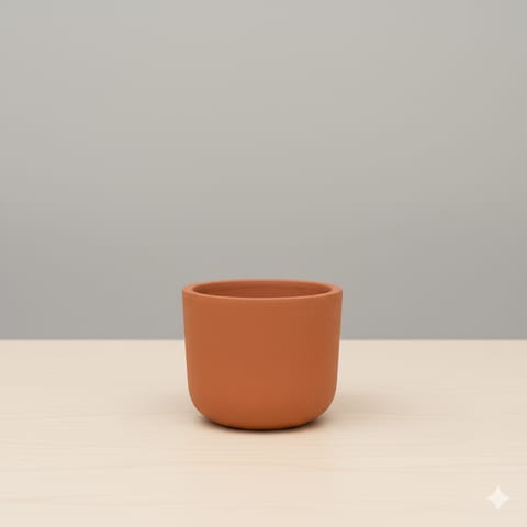 4 inch Aaroh Maati Pot - Modern Curved Handcrafted Appeal