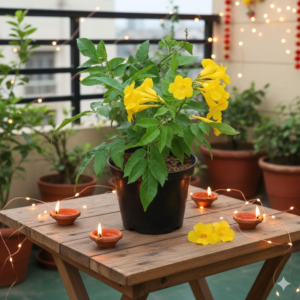 Festive Bloom - Tecoma Yellow in 5 Inch Nursery Pot