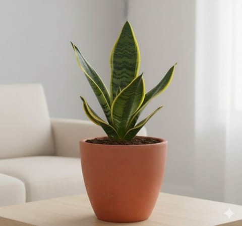 Gift Ready - Snake Golden in 4 inch Pankh Cup Maati Pot - Chic Small Pot for Decor Corners - comes in a beautiful gifting bag