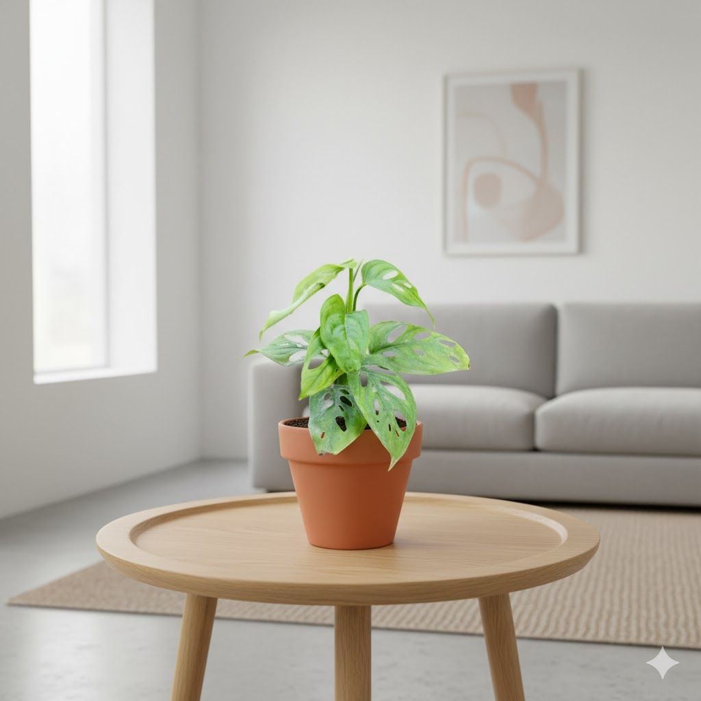 Gift Ready - Monstera Broken Heart in 3 inch Dhara Maati Pot - Natural Clay Classic Look - with Gift Bag