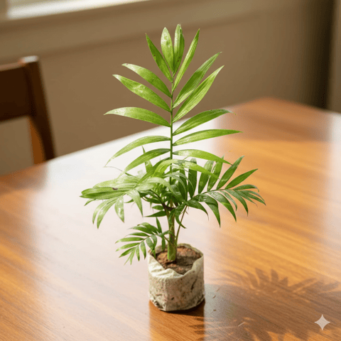 Chamaedorea Palm / Paurlor Palm in 4 Inch Nursery Bag
