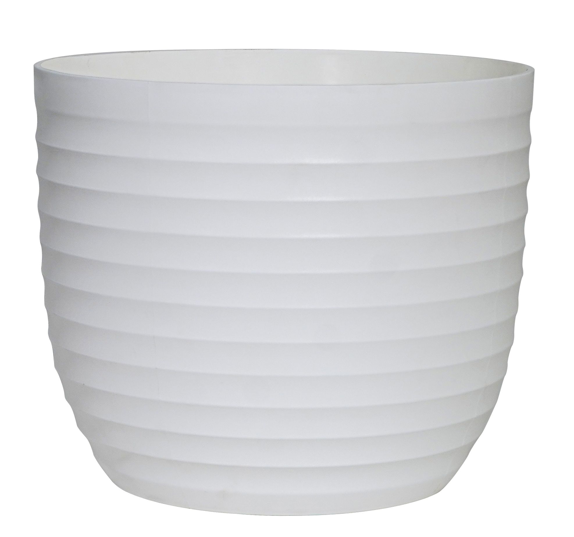 6 Inch White Avora Premium Plastic Planter