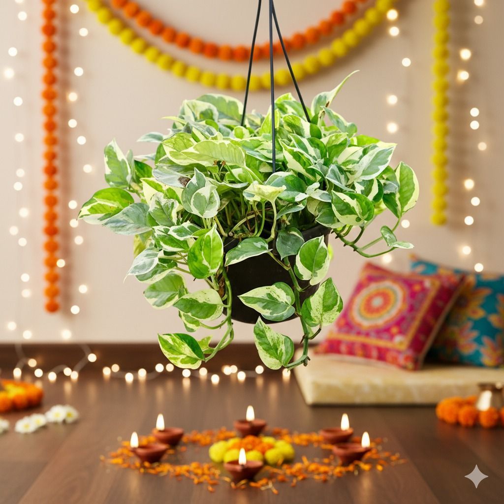 Money plant N'joy in 6 Inch Hanging basket