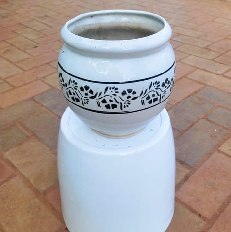 8 Inch Matki Designer Ceramic Pot (any colour & design)