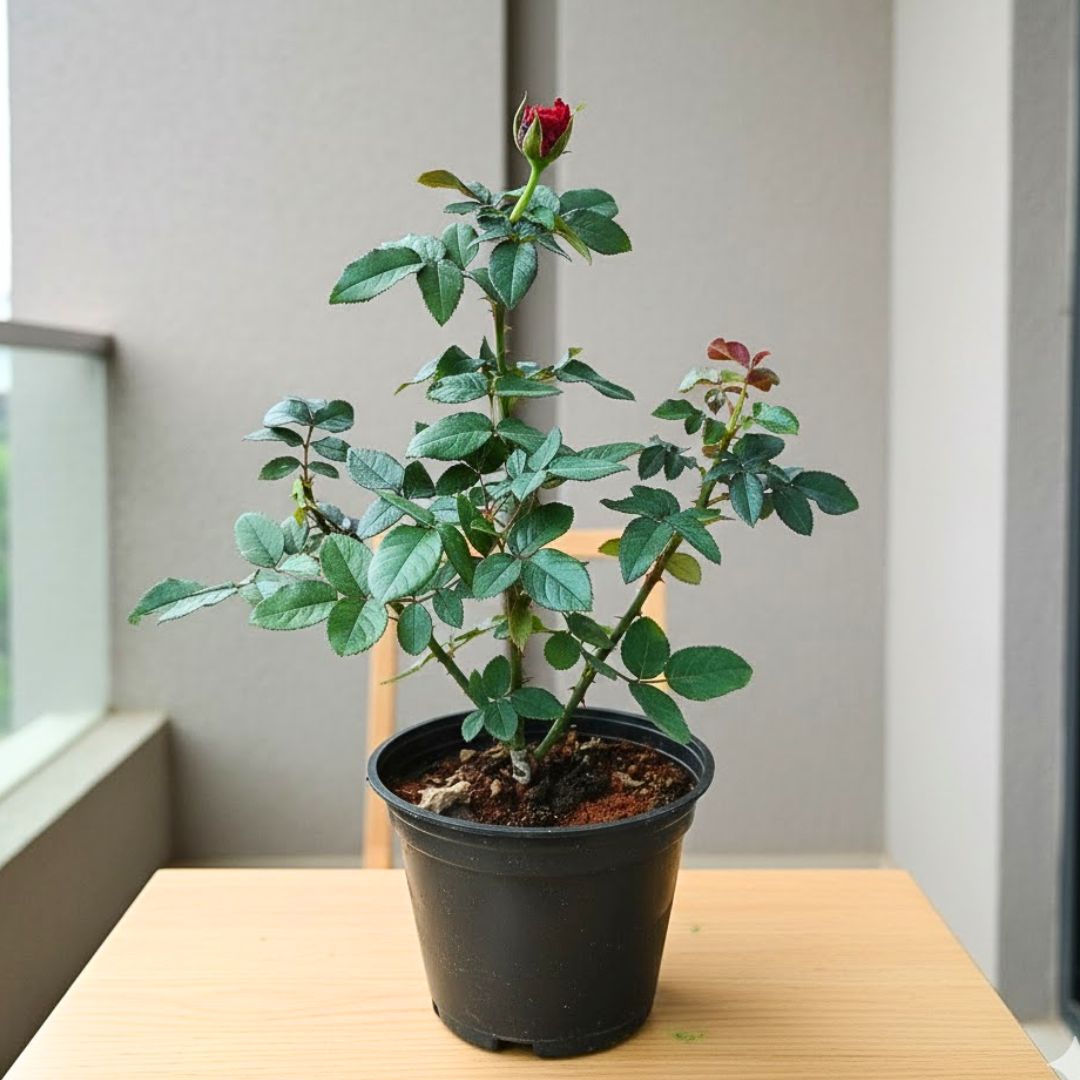 Red Rose in 6 Inch Nursery Pot