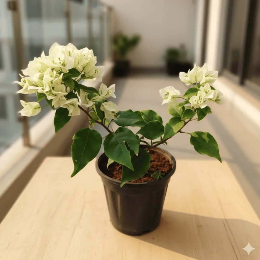 Bougainvillea White in 5 Inch Nursery Pot