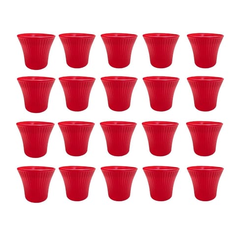 Set of 20 - 10 Inch Red Sunshine Plastic Planter