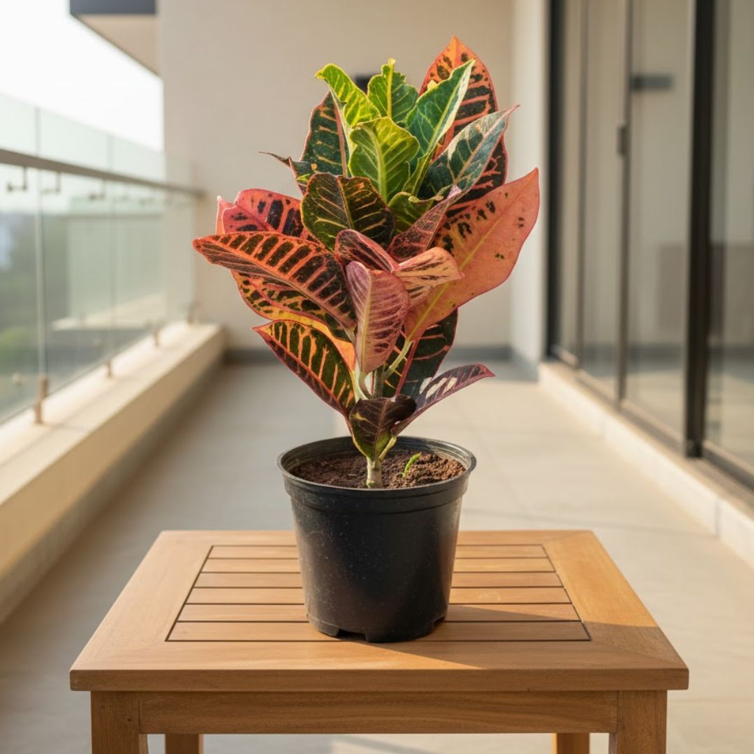 Croton Iceland Red in 5 Inch Nursery Pot