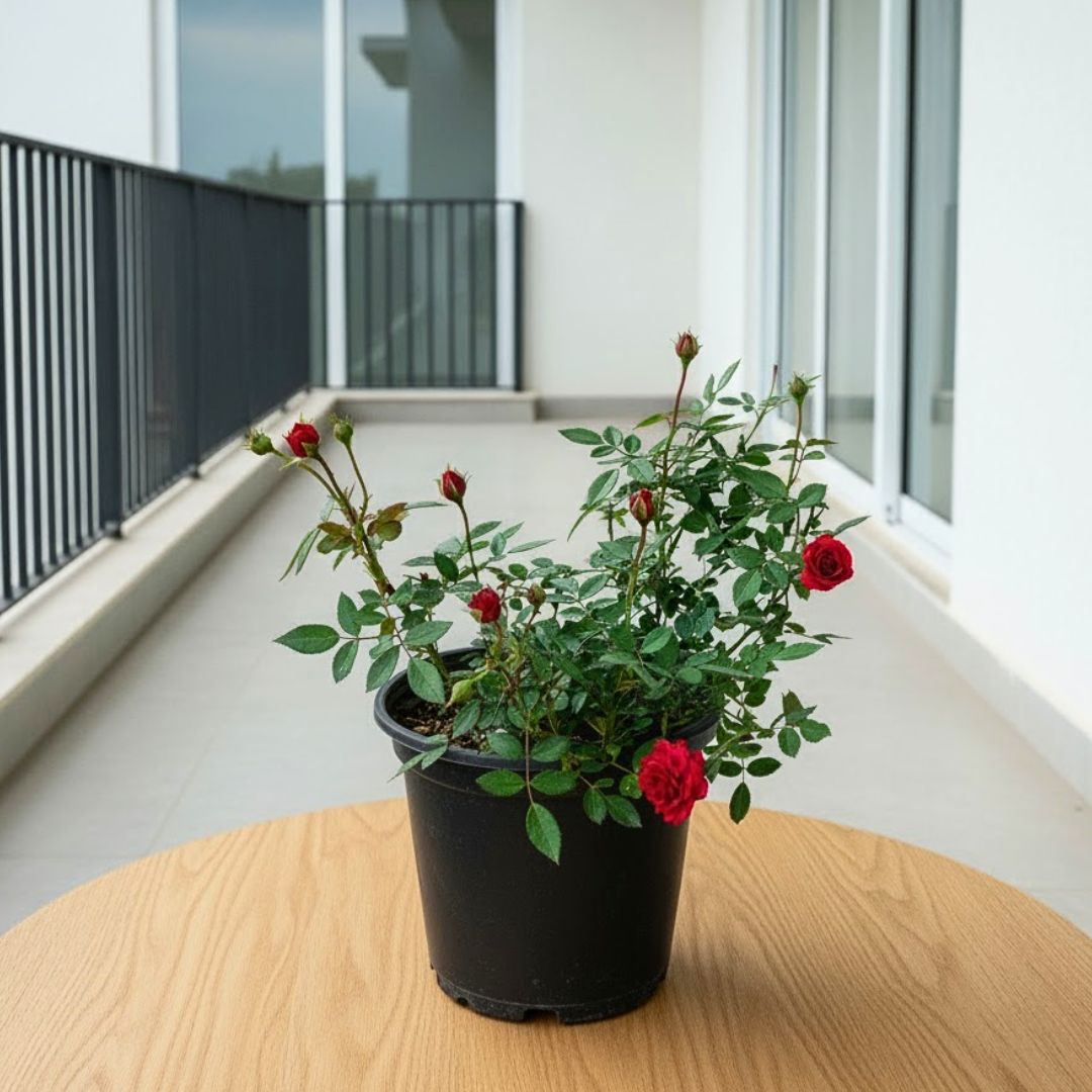 Rose Desi Red in 6 Inch Nursery Pot