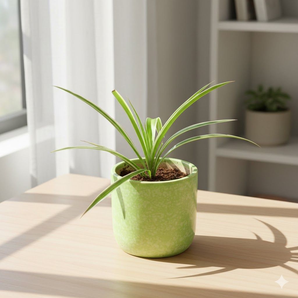 Spider in 6 Inch Green Classy Cup Ceramic Pot