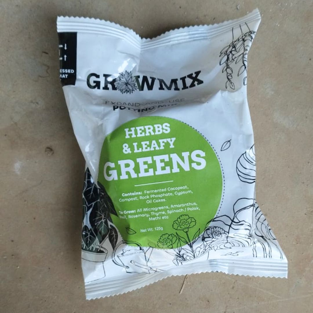 Potting Mix - Best to Grow Herbs & Leafy Greens - 125 g