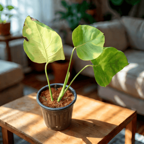 Monstera Deliciosa  in 6 Inch Black Super Nursery Pot